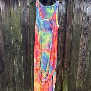 Colorful Tie-Dye Maxi Dress